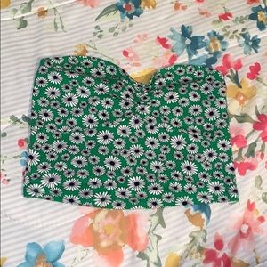 Green crop top